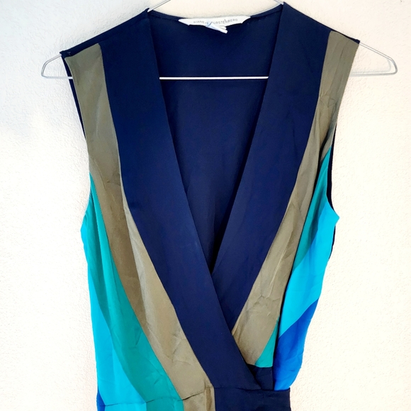 Diane Von Furstenburg Colorful Penelope Silk Wrap Sleeveless Midi Dress Size 0 - Picture 5 of 14